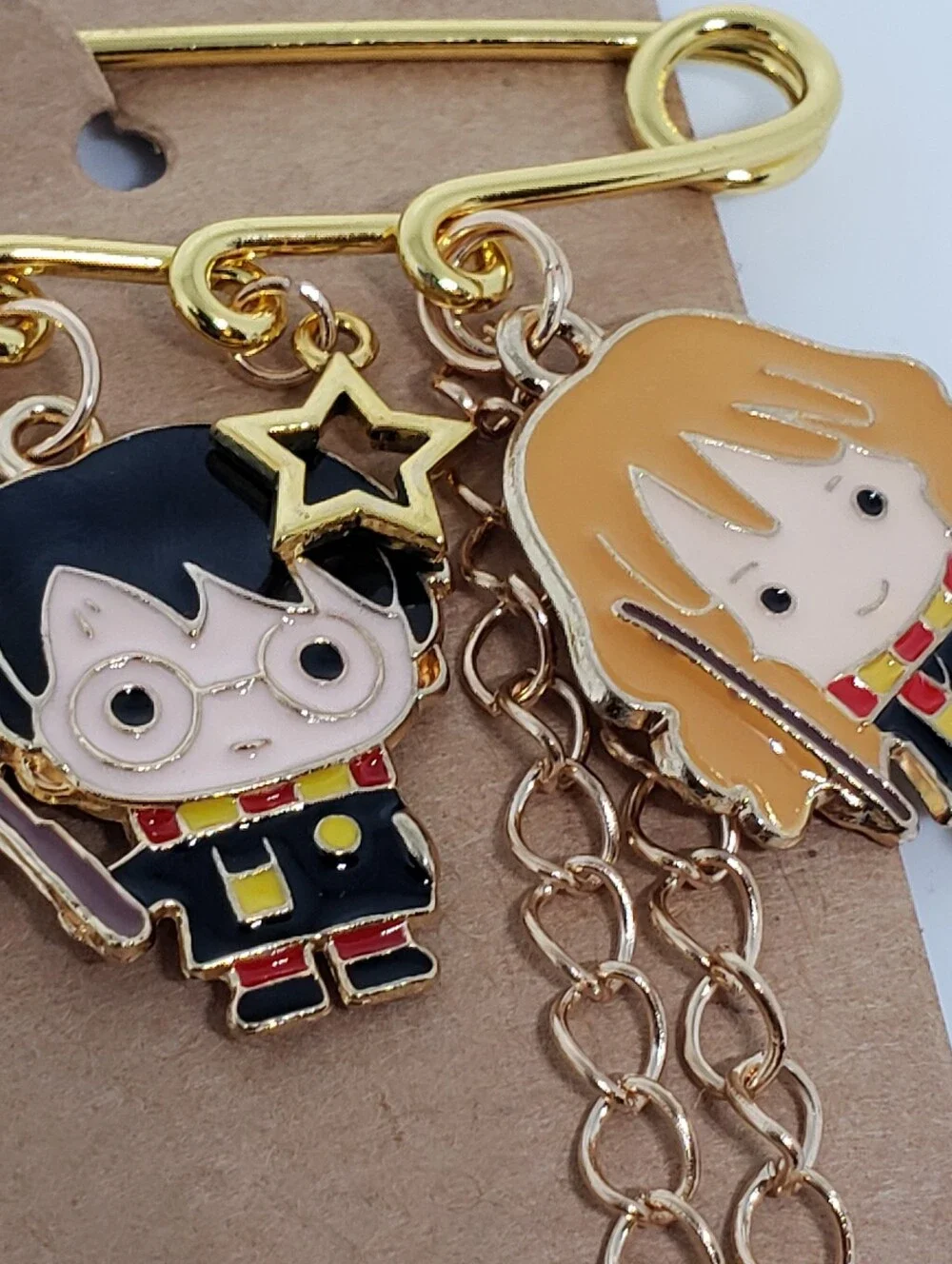 Handmade Chibi Harry Potter safety pin Brooch